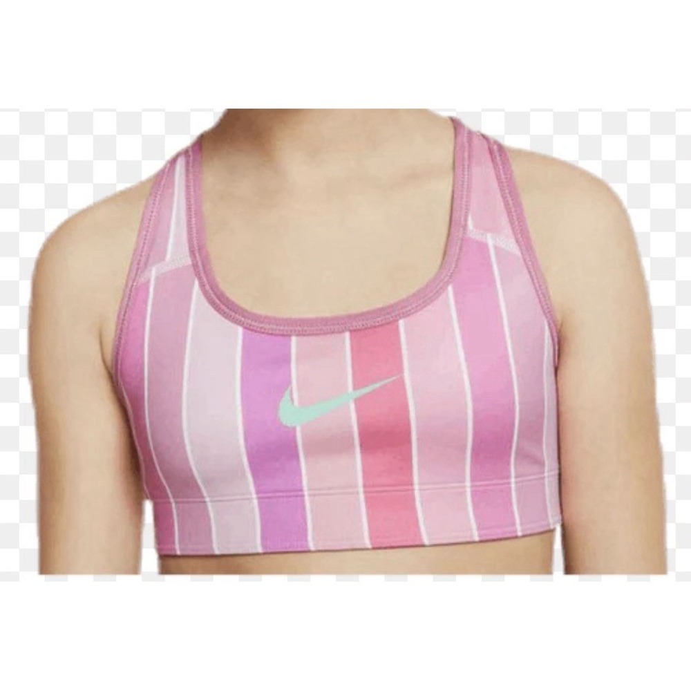 NIKE Dri-FIT‎ Reversible Racerback Stripe Junior Pink Lrg